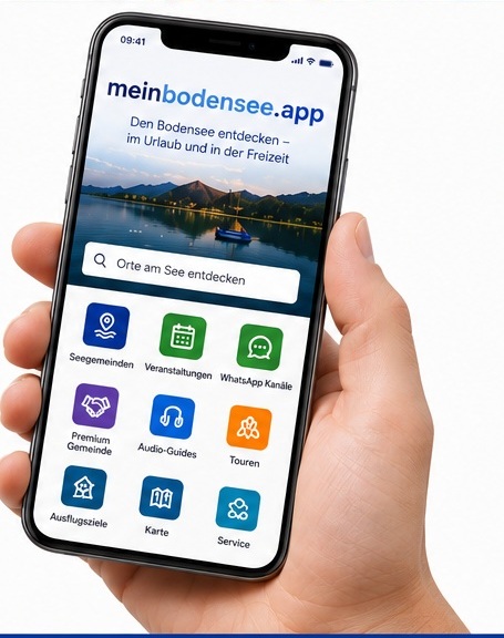 meinbodensee.app auf dem Smartphone in der Hand
