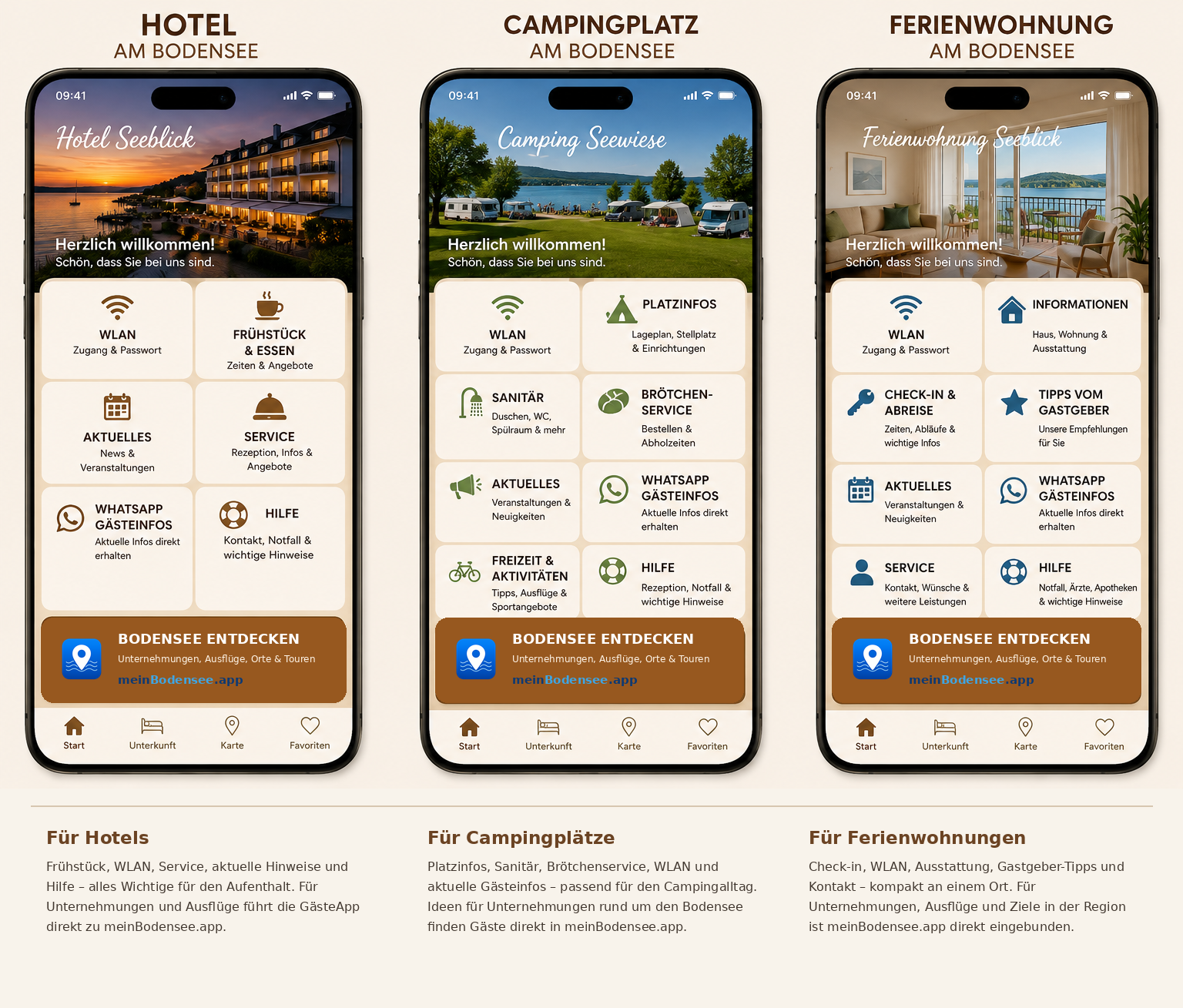 Beispiele der GastgeberWebApp